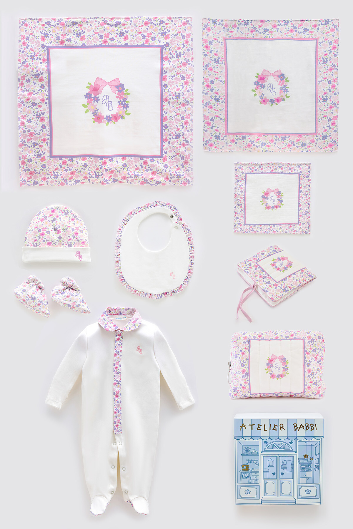 9Lu Yenidoğan Seti - Minik Çiçekler / Pembe