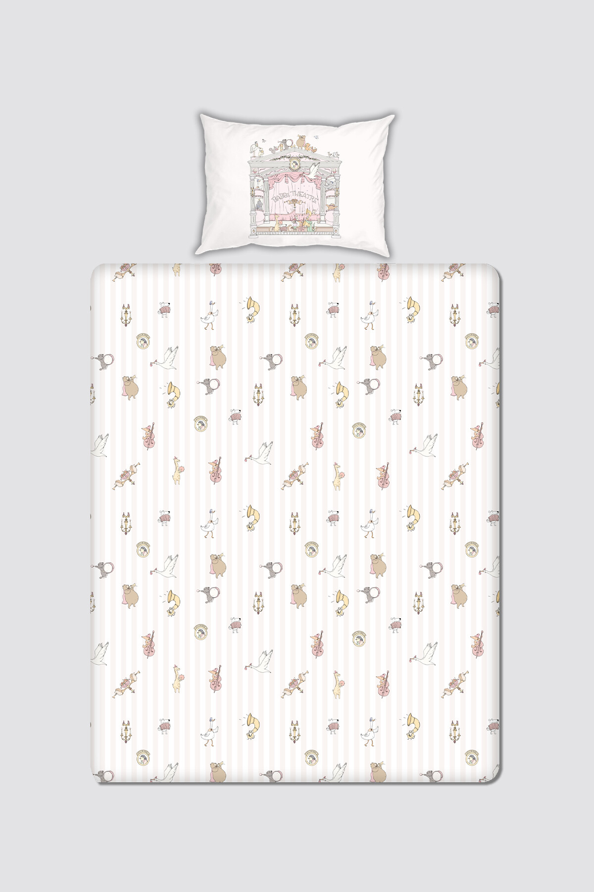 BEBEK/ÇOCUK ÇARŞAF SETİ - THEATRE / PEMBE