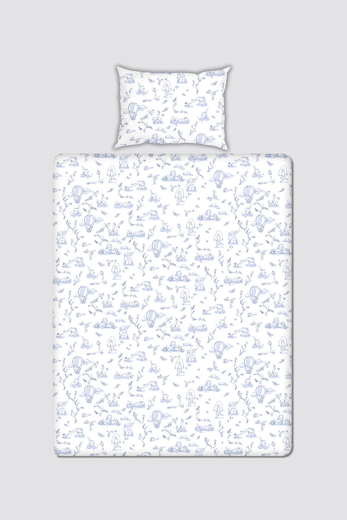 BABY/CHILD SHEET SET - TOILE DE JOUY / BLUE