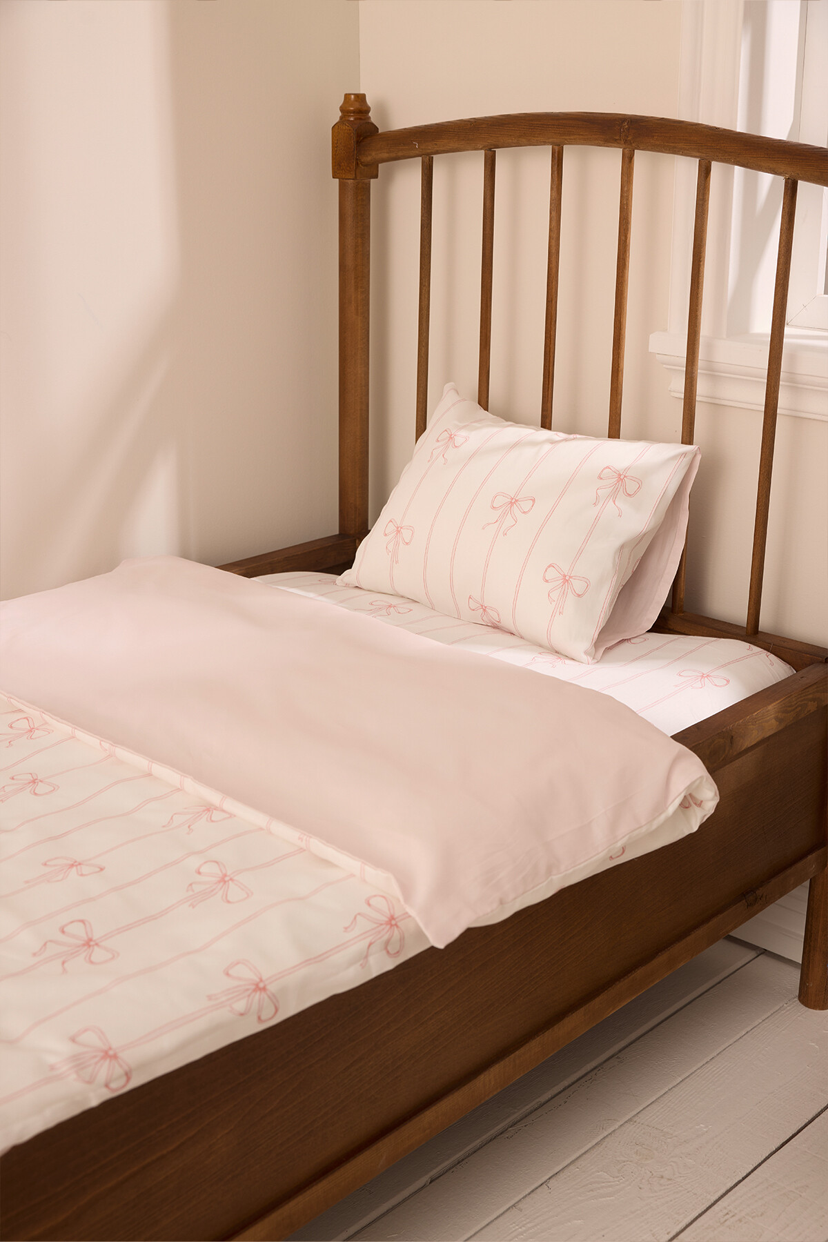 Bebek/Çocuk Nevresim Takımı - Kurdele / Pembe