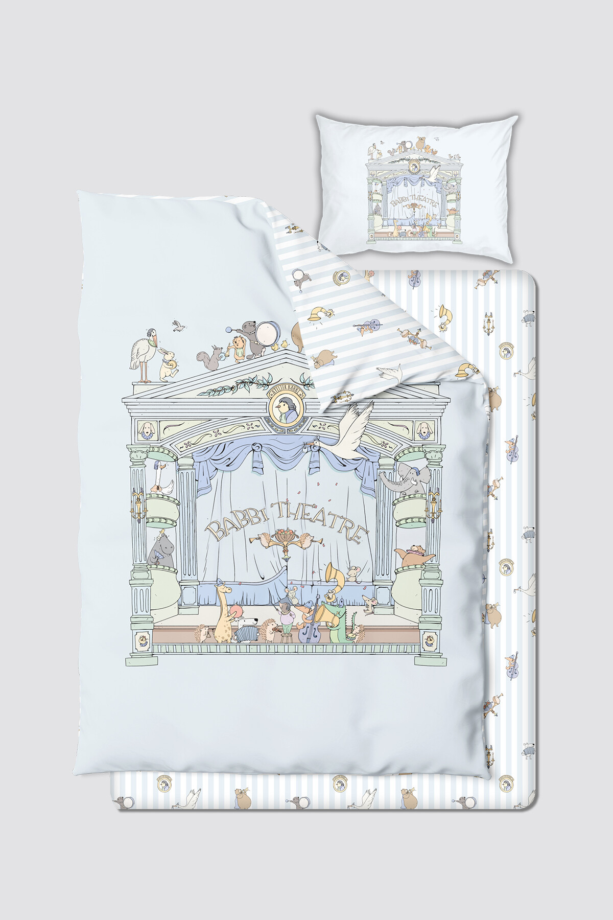 BABY/CHILD DUVET COVER SET - THEATRE / BLUE