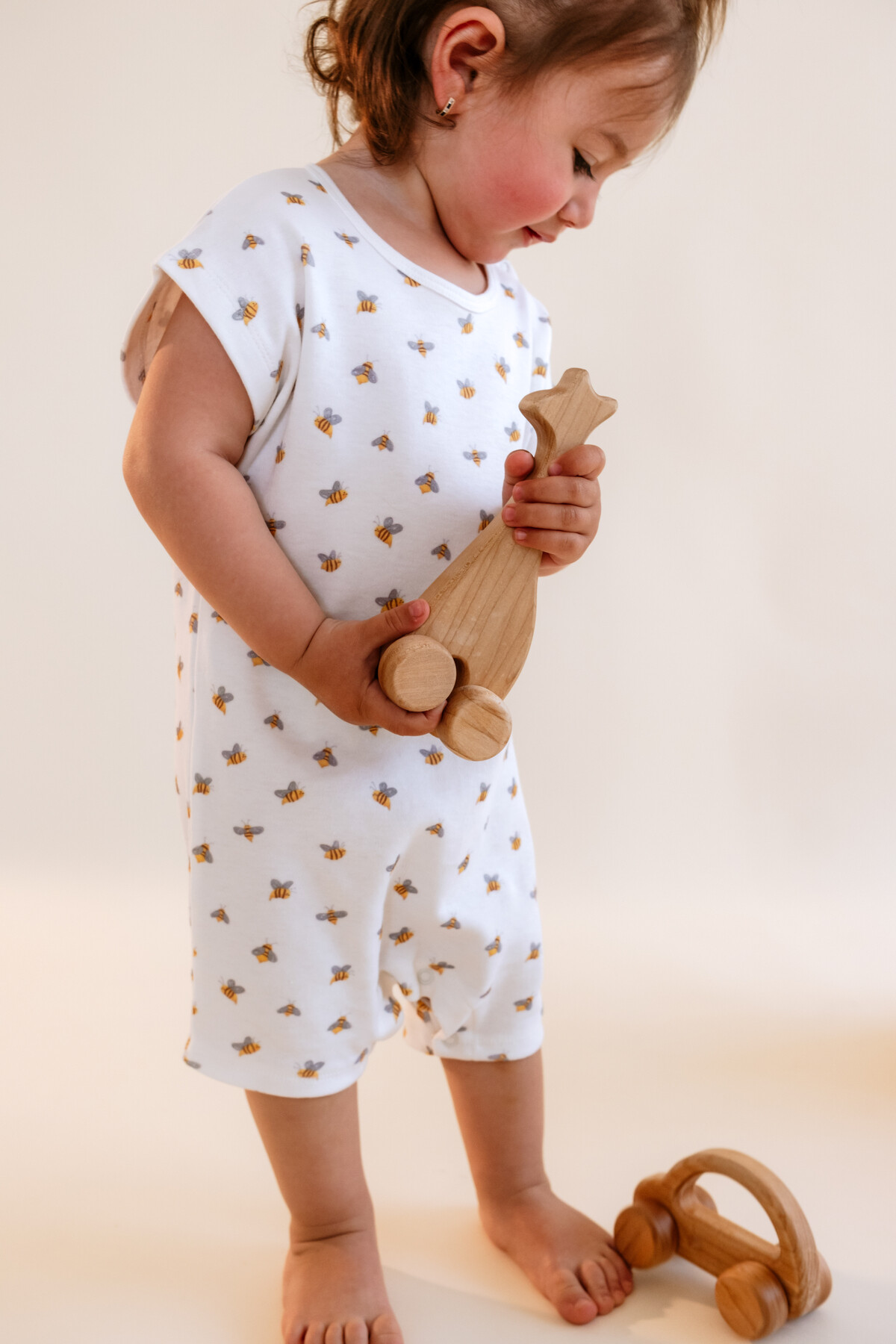 Bebek Romper - Arı Desenli