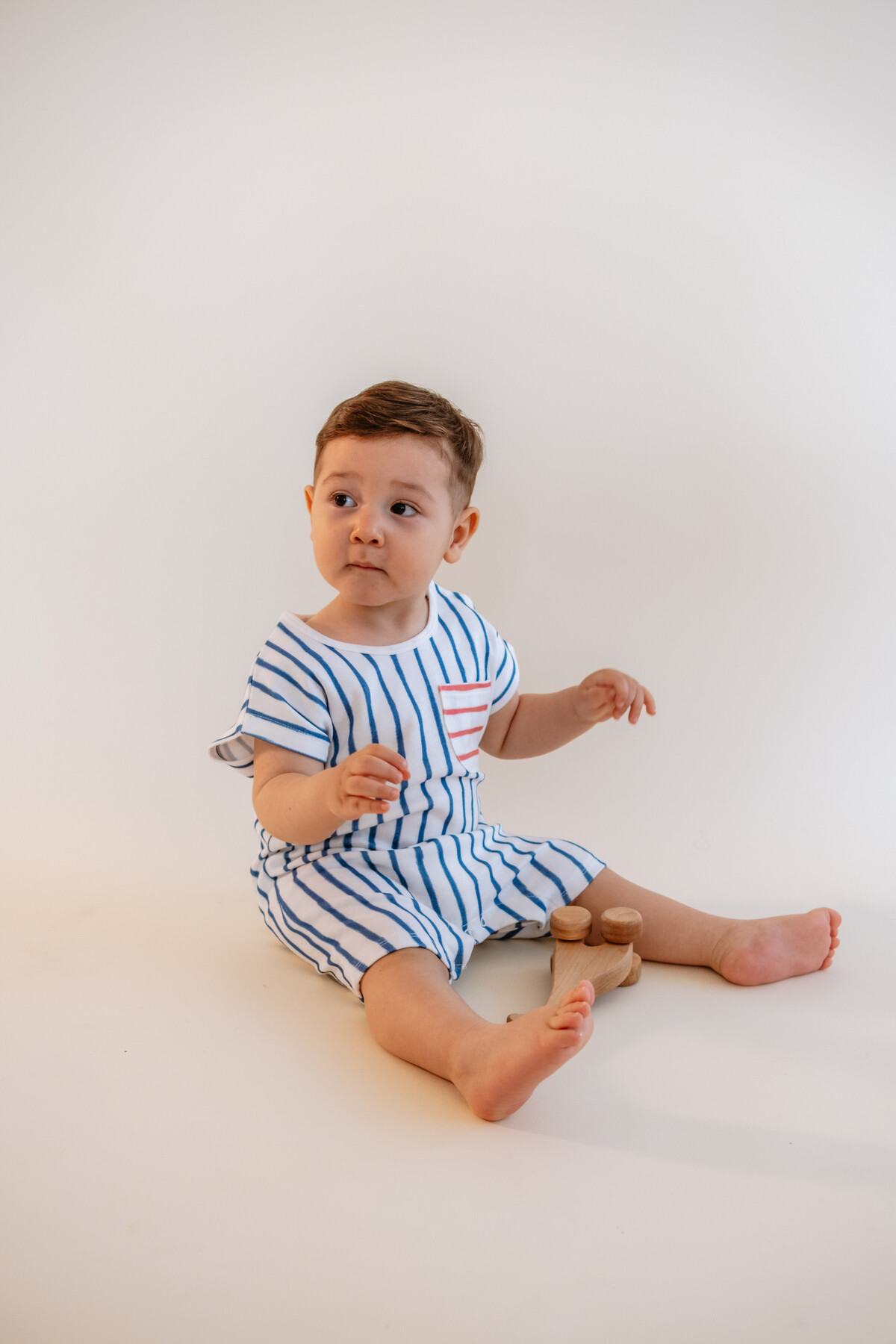Baby Romper - Blue Striped