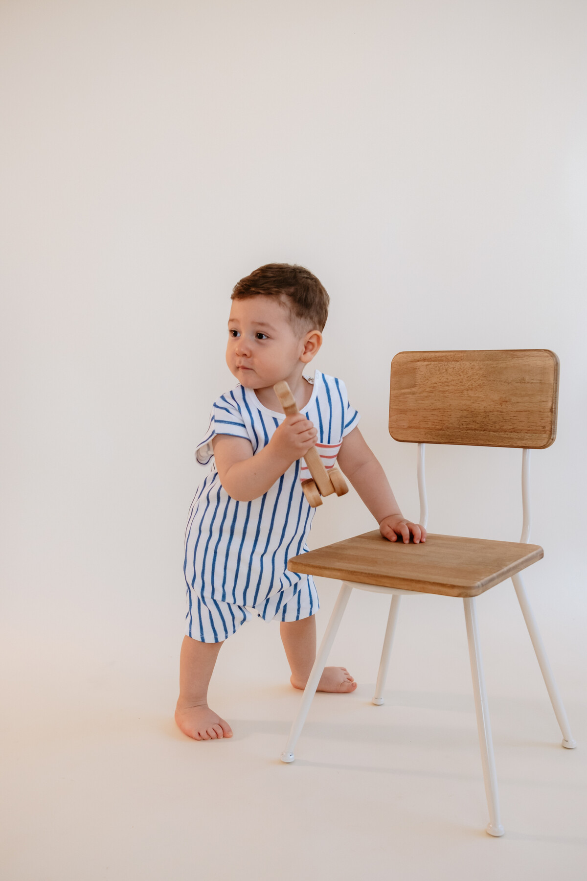 Baby Romper - Blue Striped