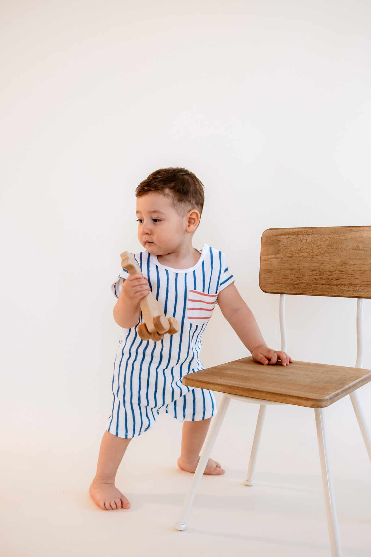 Baby Romper - Blue Striped