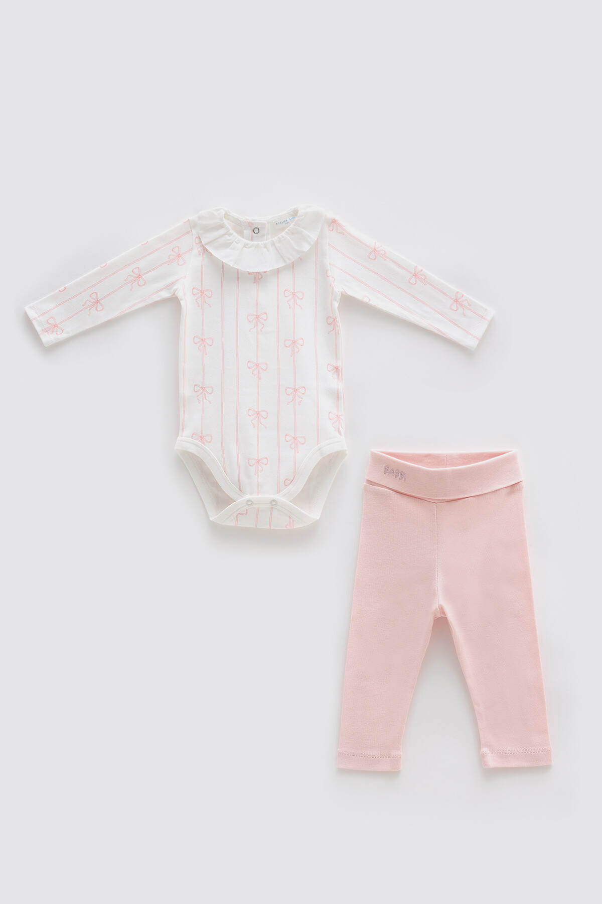 Body & Pantolon Seti - Kurdele / Pembe