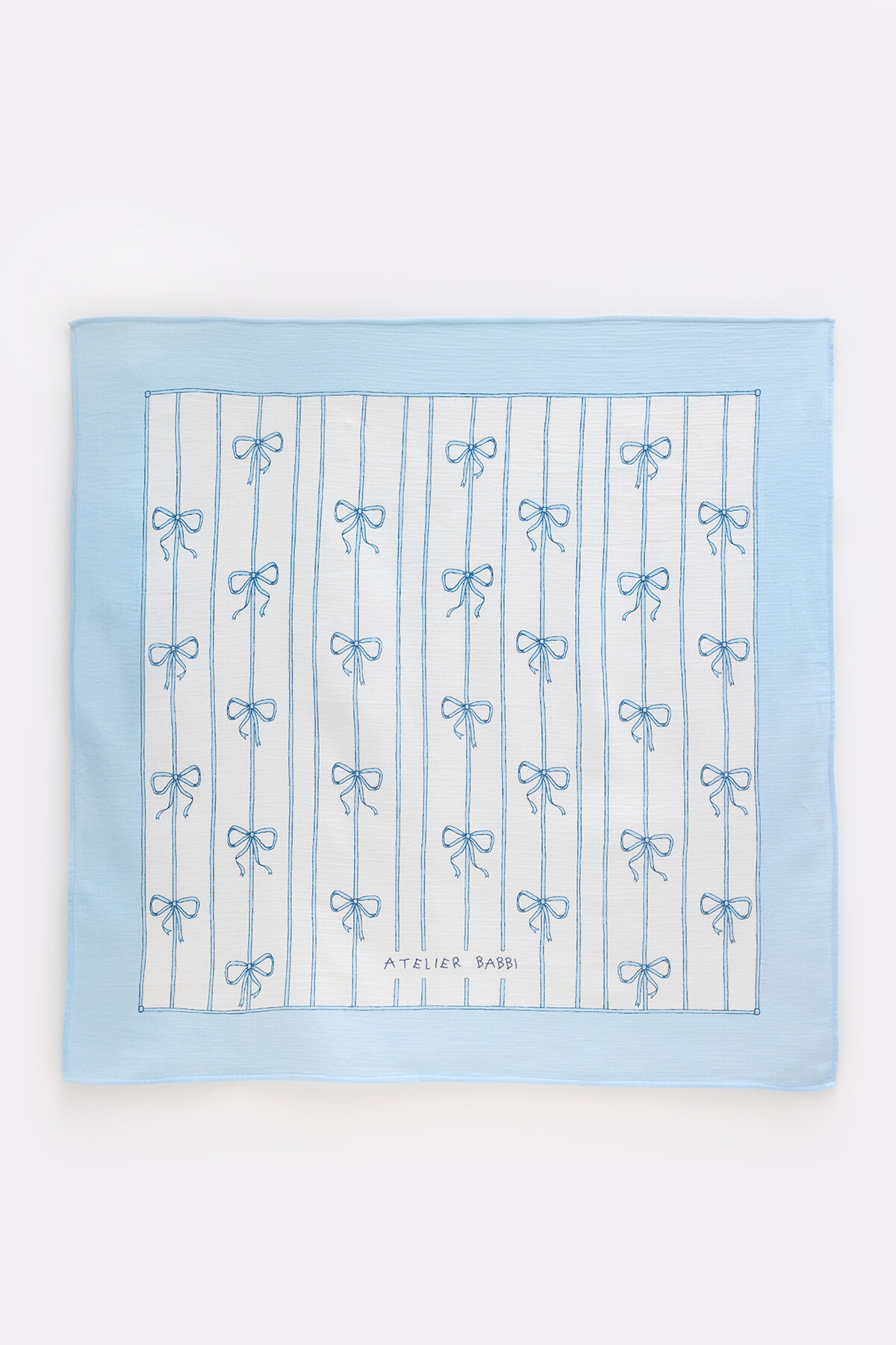 Muslin Swaddle - Ribbon / Blue