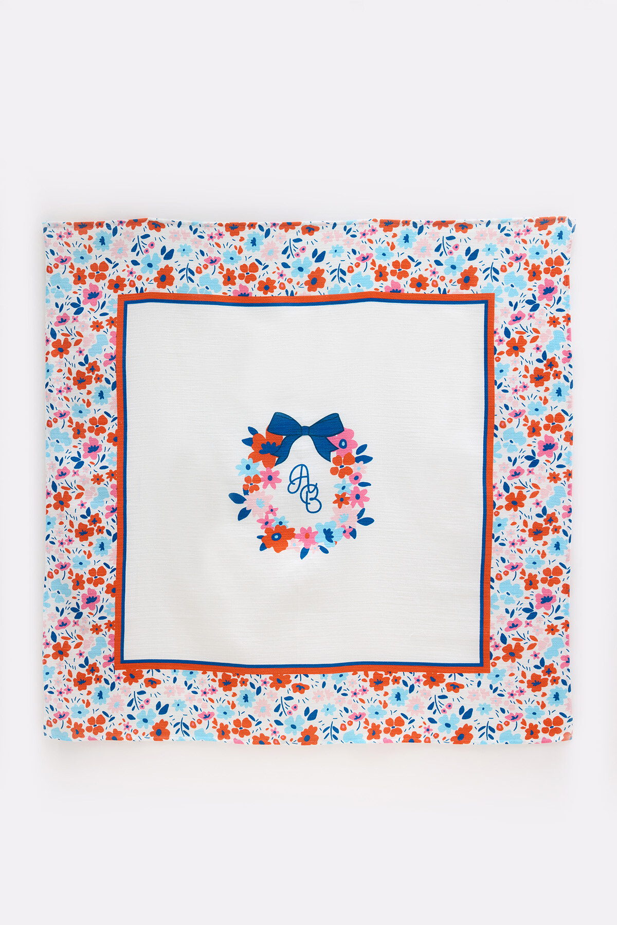 Muslin Swaddle - Tiny Flowers - Red