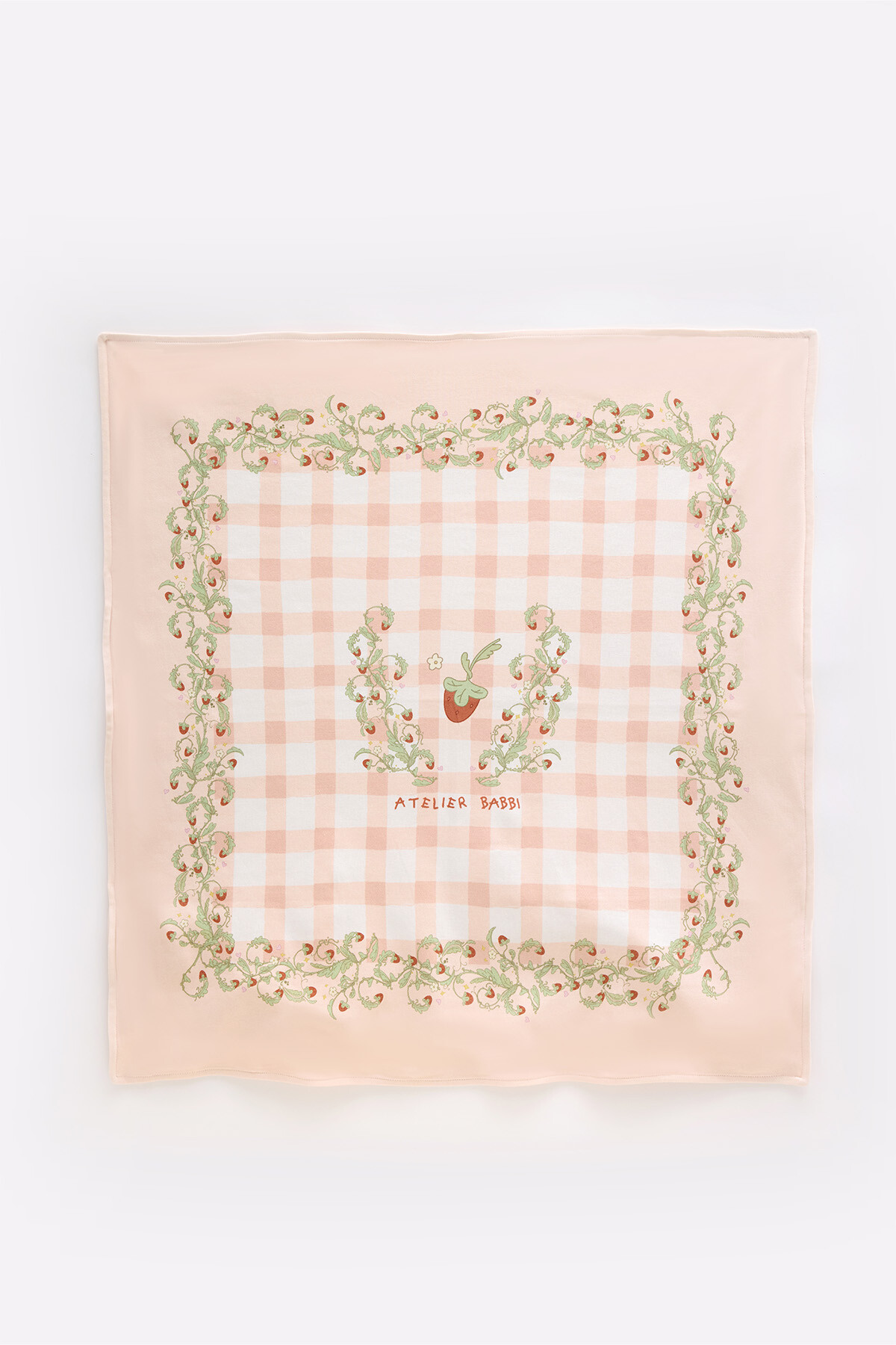 Çift Taraflı Bebek Battaniyesi - Çilek