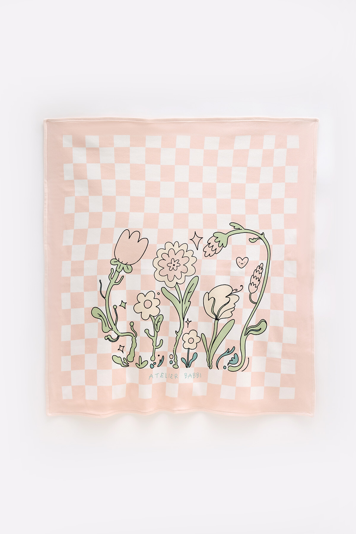 Çift Taraflı Bebek Battaniyesi - Dama