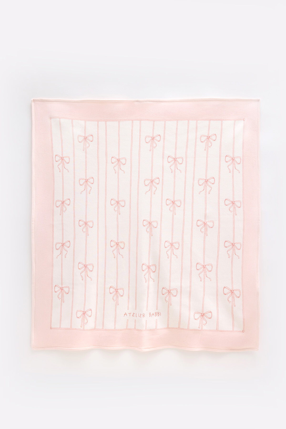 Çift Taraflı Bebek Battaniyesi - Kurdele / Pembe