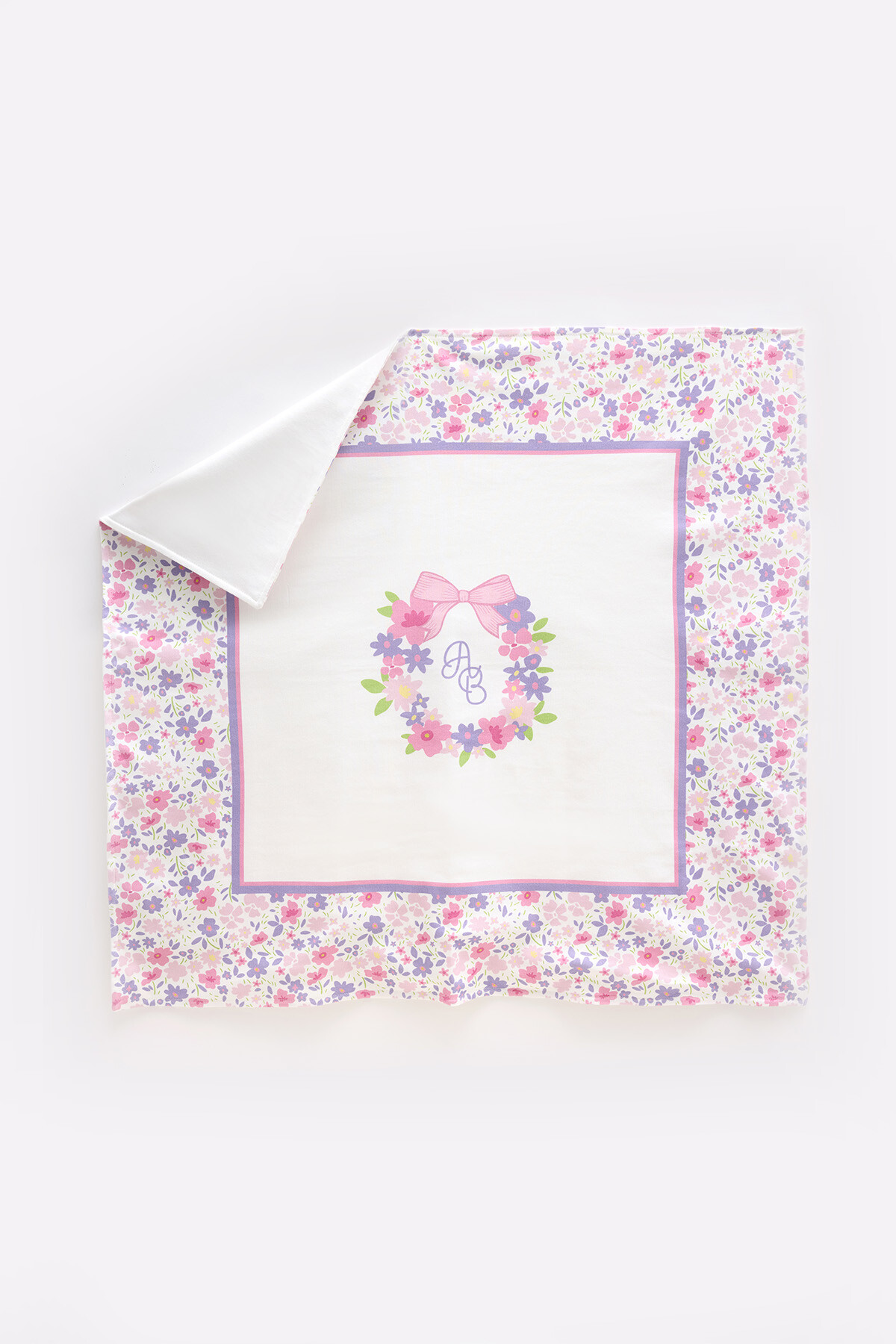 Double Sided Blanket - Tiny Flowers / Pink