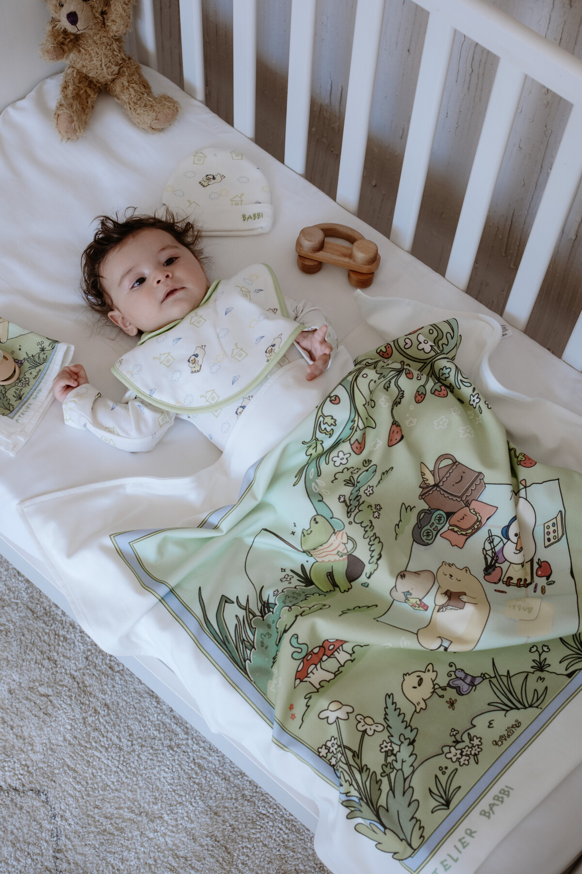 Çift Taraflı Bebek Battaniyesi - Piknik