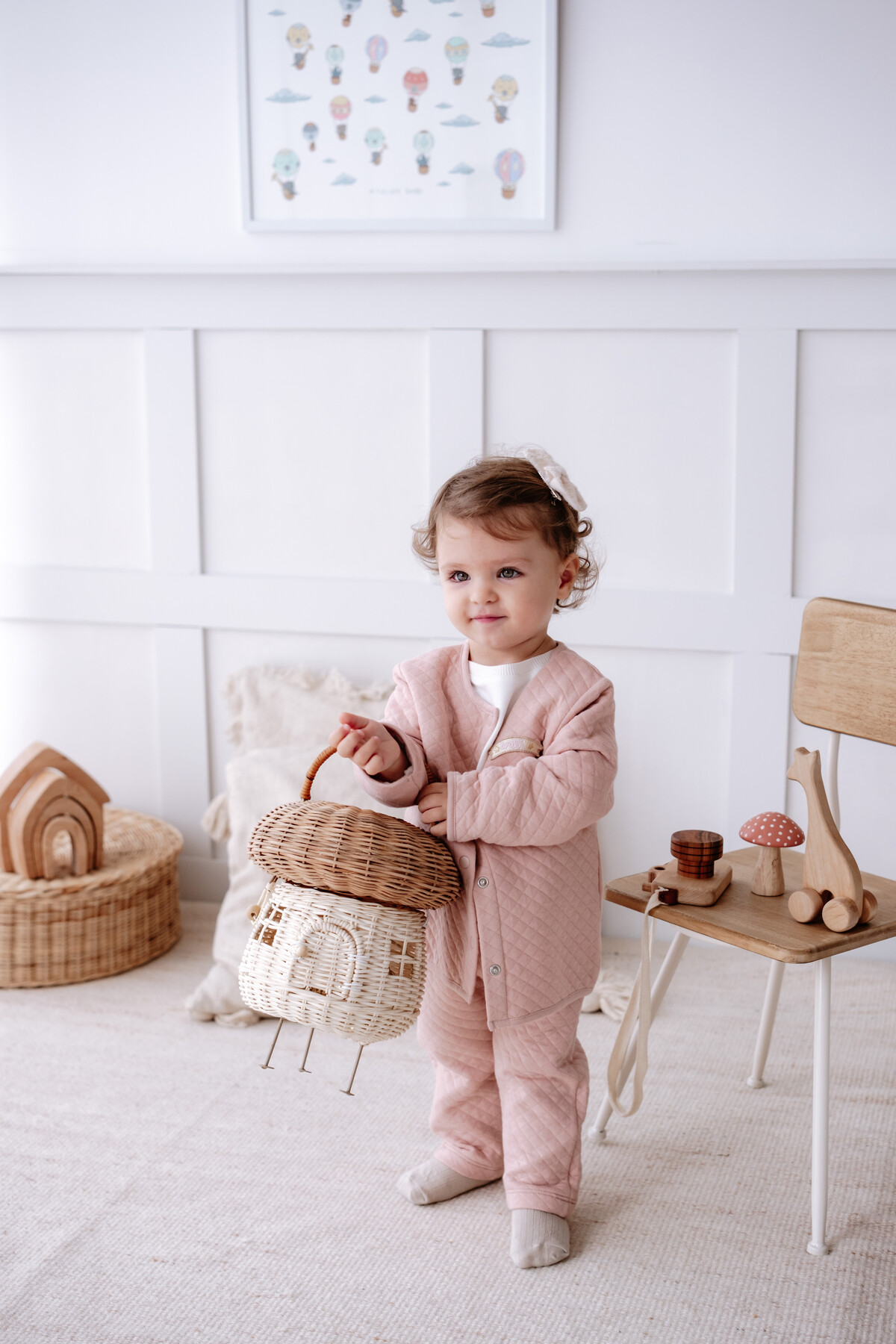 Quilted Baby Jacket - Powder