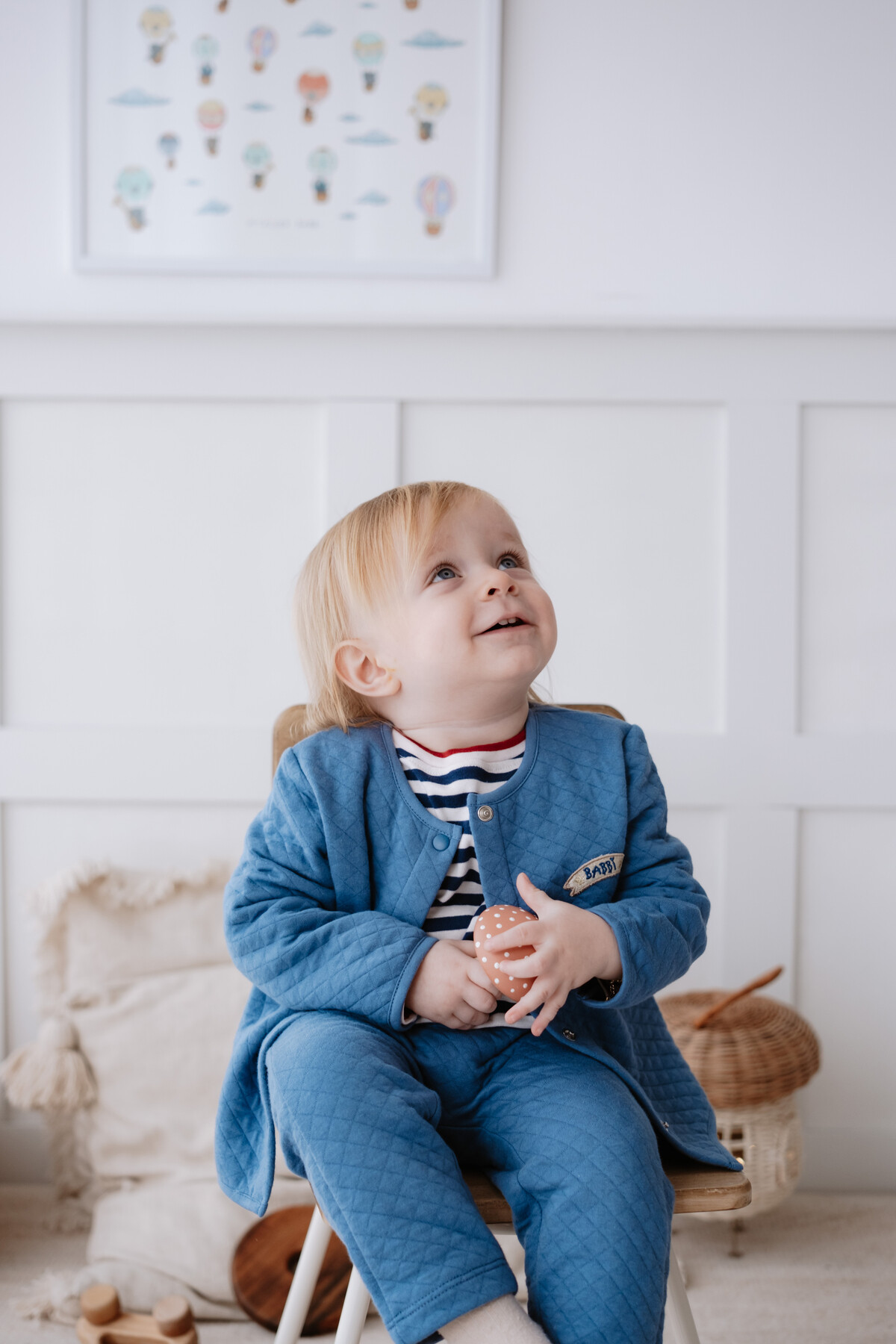 Quilted Baby Pants - Indigo