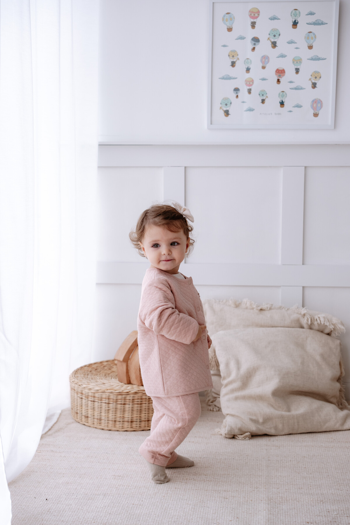 Kapitoneli Bebek Pantolonu - Pudra