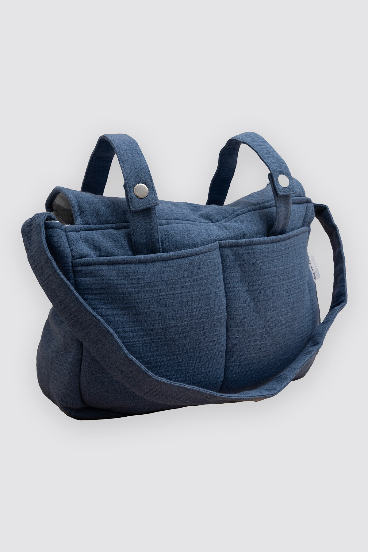Muslin Mother Bag  - Ribbon / Indigo