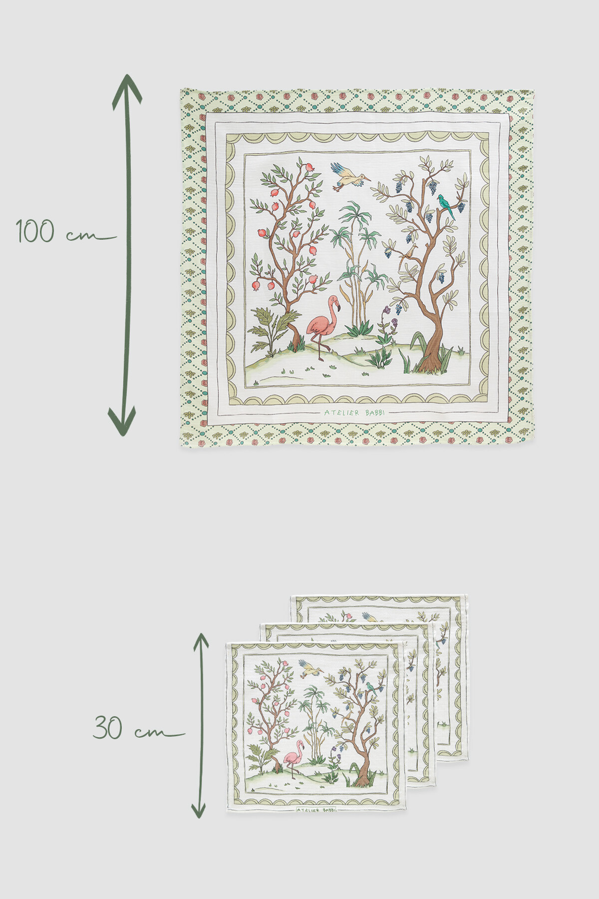 Muslin Swaddle and 3 Piece Mouth Cloth Set - Spring