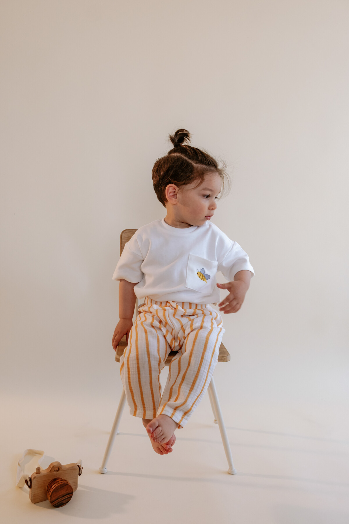 Muslin Baby Pants - Yellow Striped