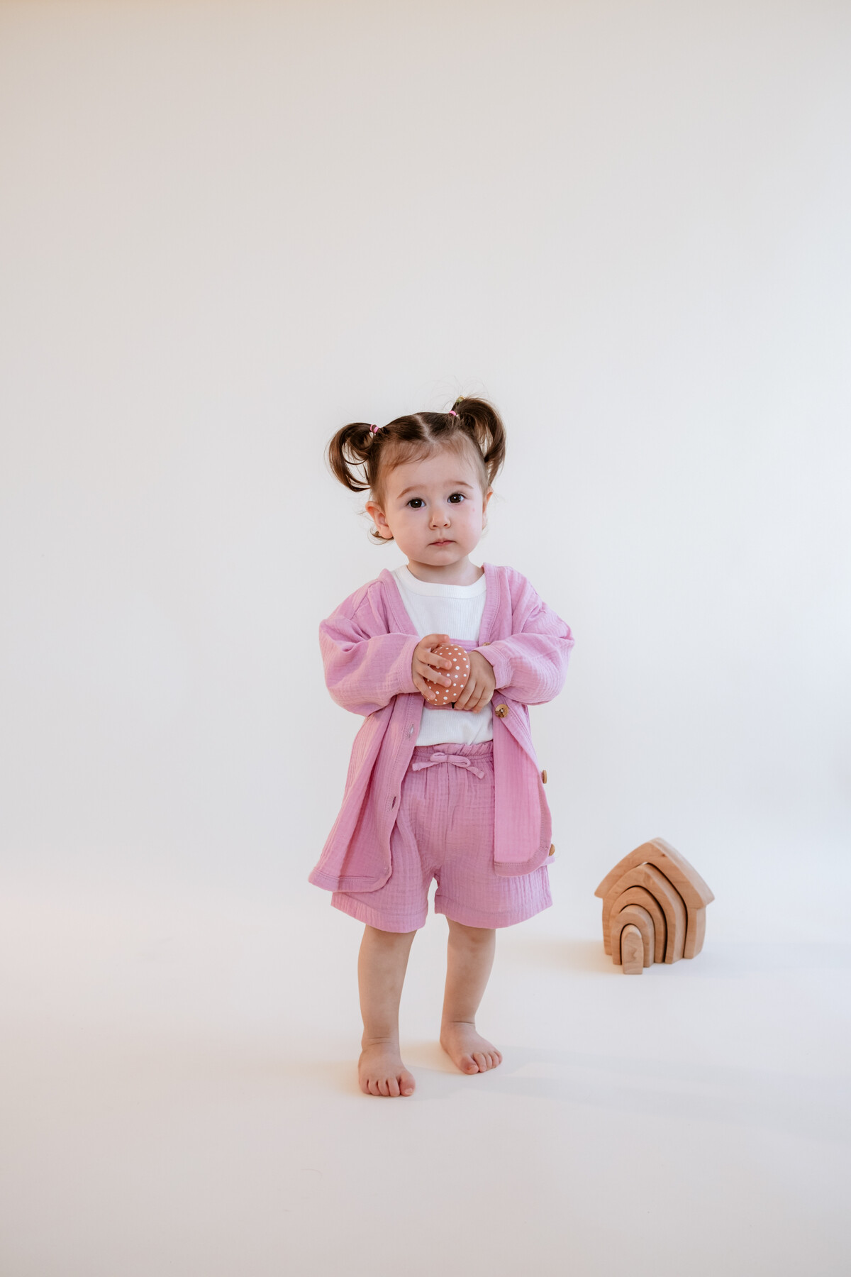 Muslin Baby Shorts - Pink