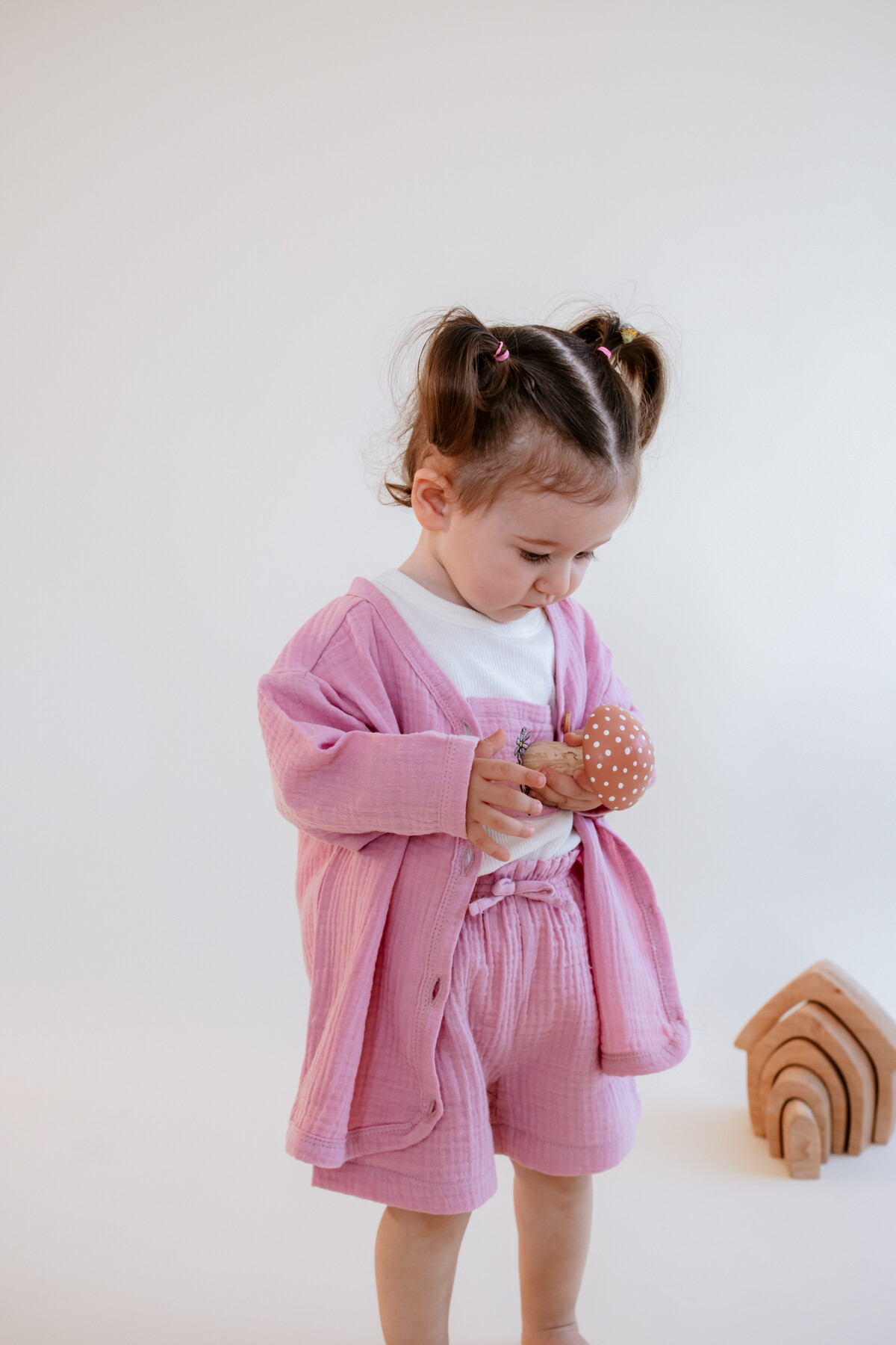 Muslin Baby Shorts - Pink