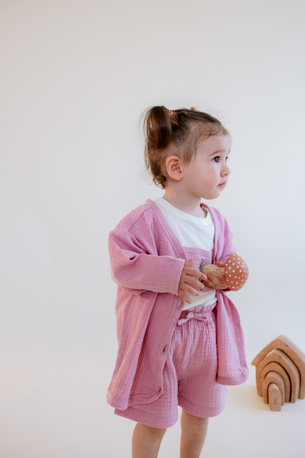 Muslin Baby Shorts - Pink