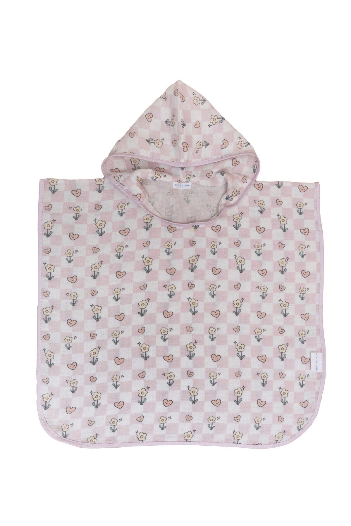 Poncho & Muslin Cover Set - Checkers