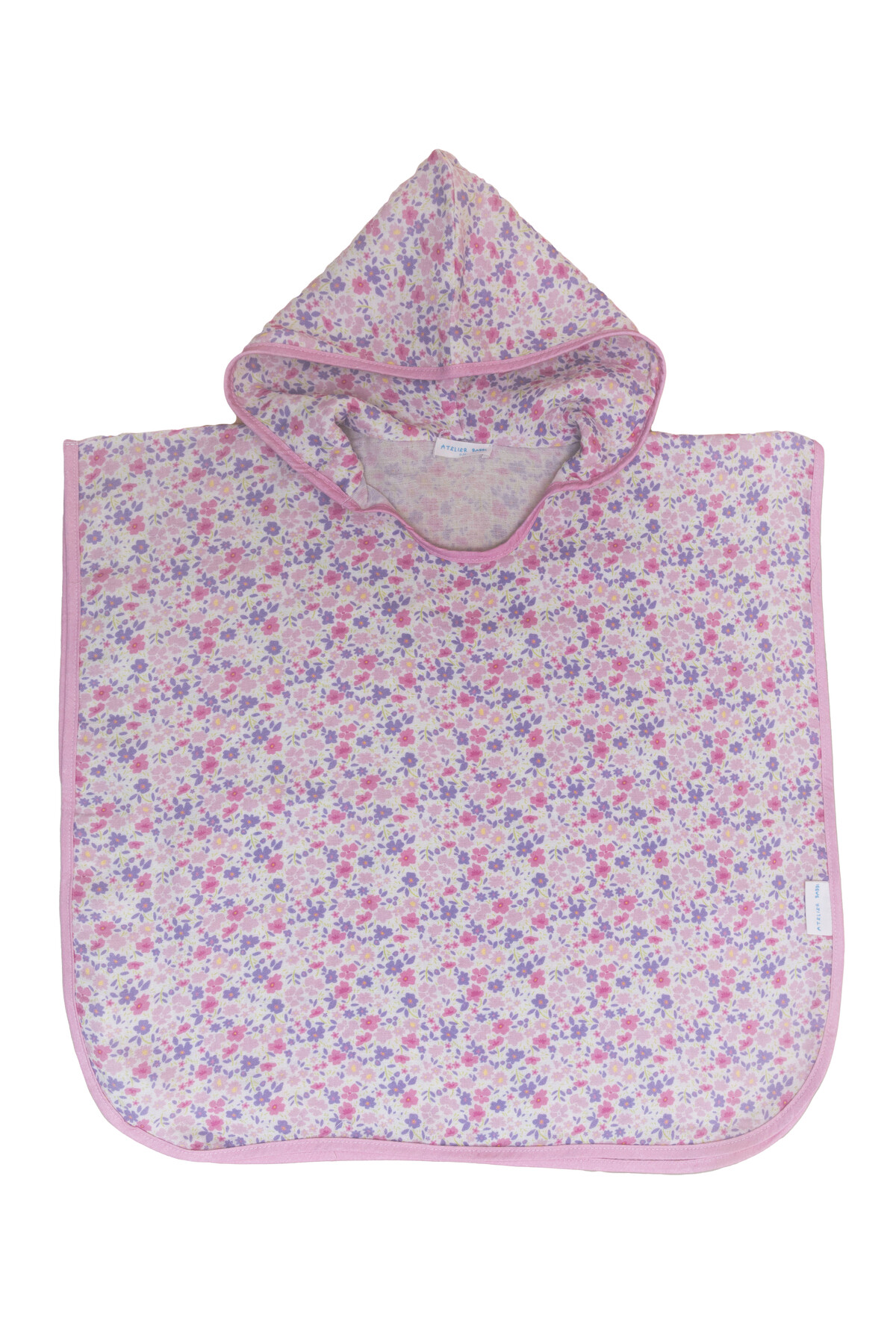 Poncho & Muslin Cover Set - Tiny Flowers / Pink