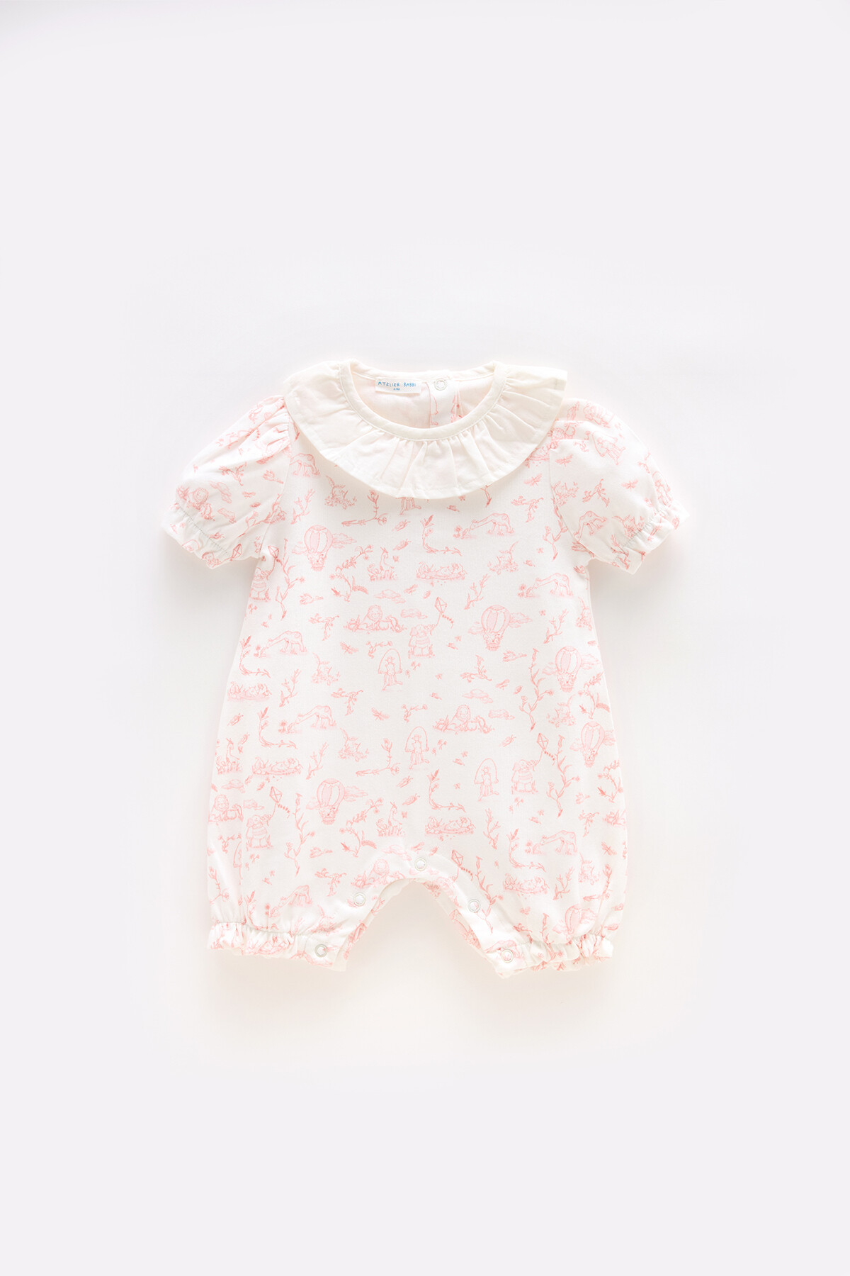 Baby Romper - Toile De Jouy / Pink