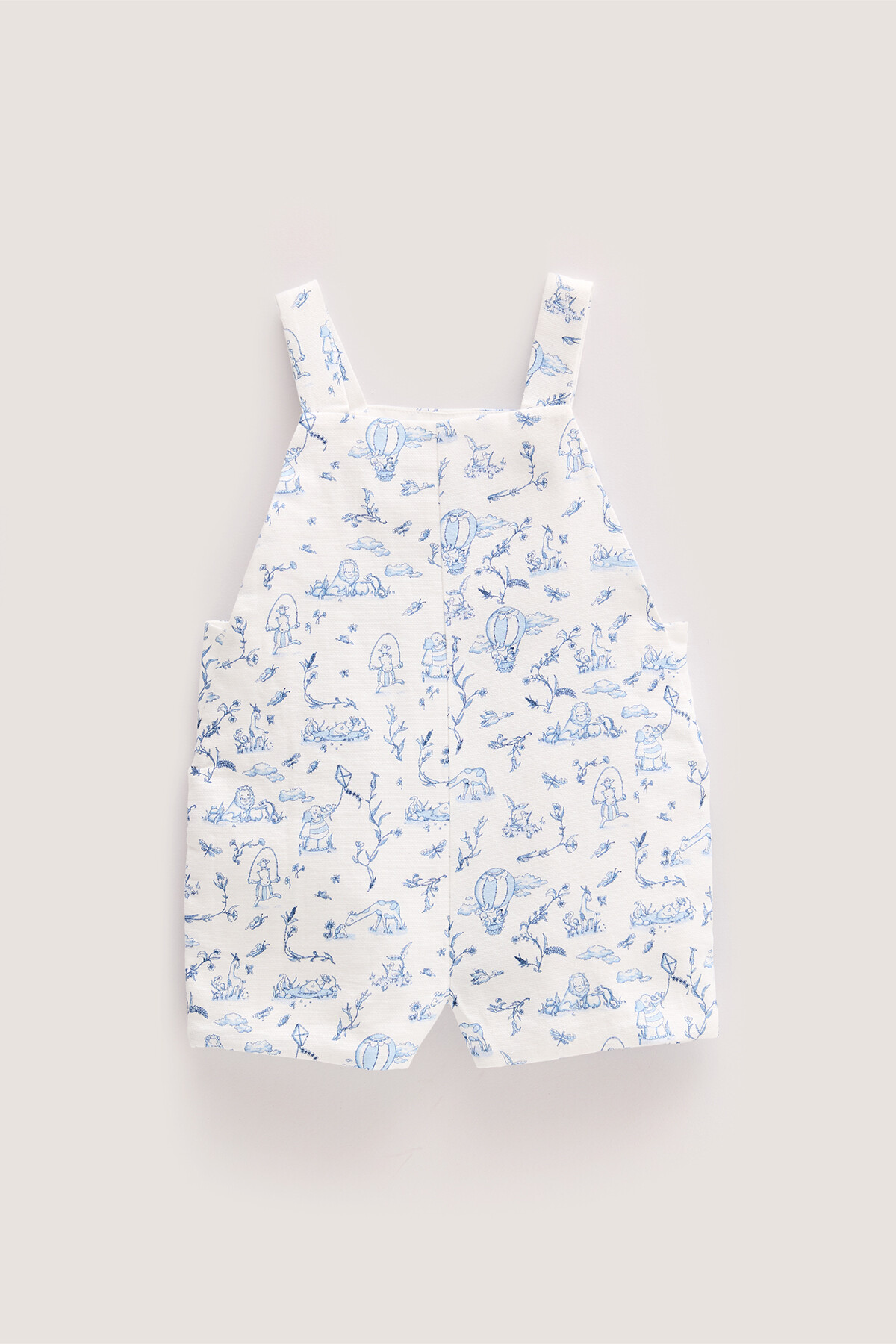 Baby Overalls - Toile de Jouy / Blue