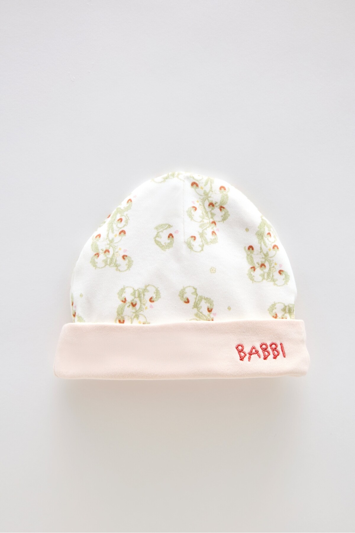 Newborn Bib & Hat Set - Strawberry