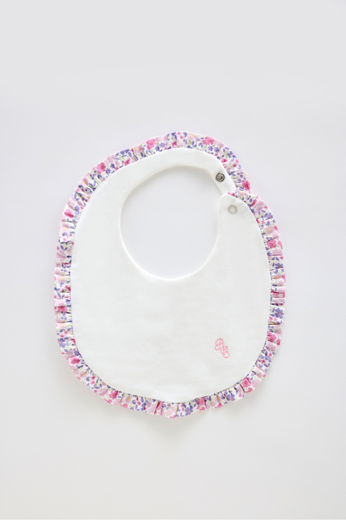 Newborn Bib & Hat Set - Tiny Flowers / Pink