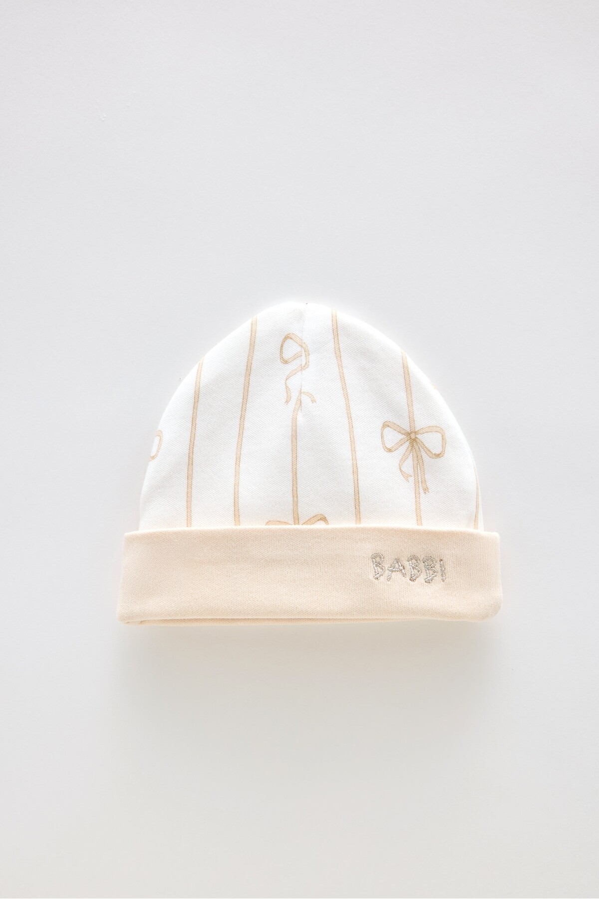 Yenidoğan Şapka - Kurdele / Bej