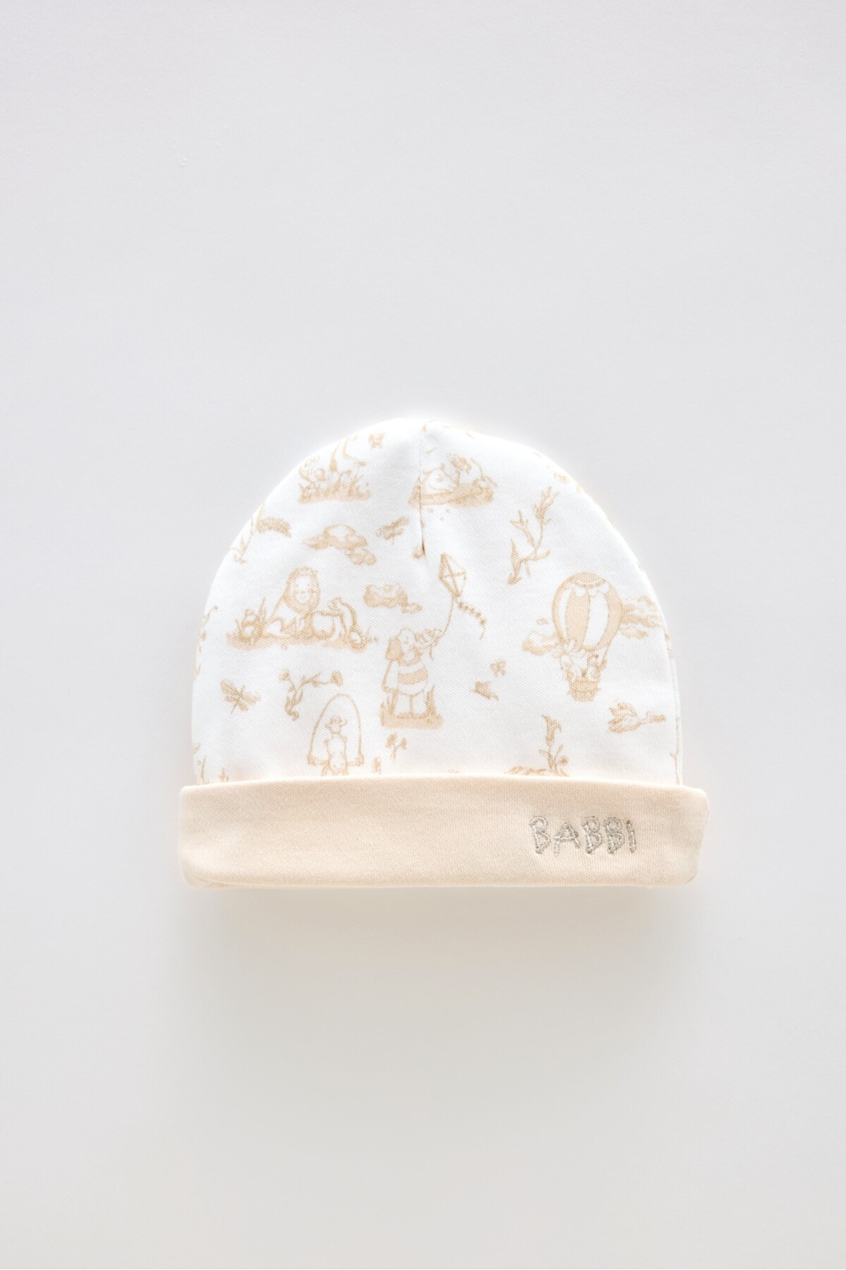 Yenidoğan Şapka - Toile De Jouy / Bej