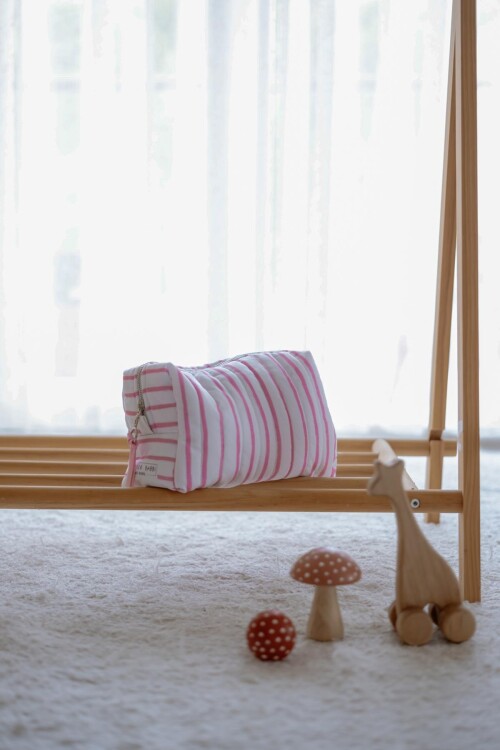 Care Bag - Pink Striped