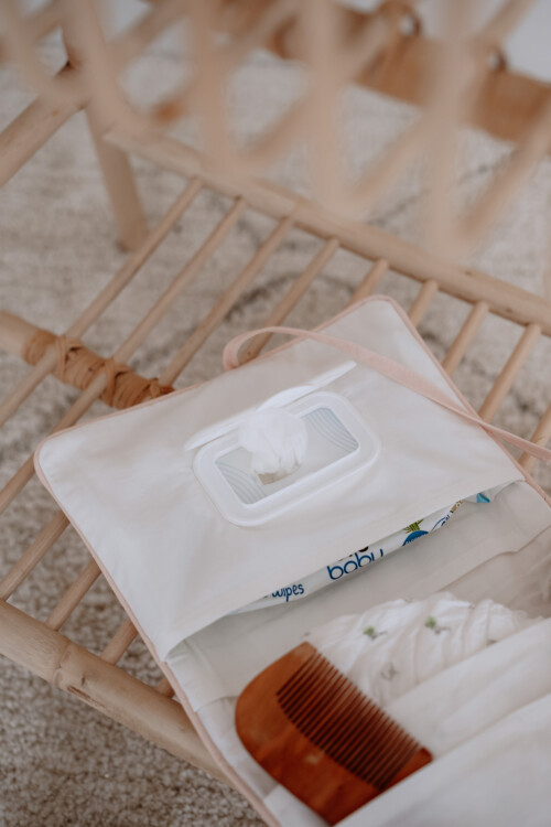 WET WIPES & DIAPER BAG - STRAWBERRY