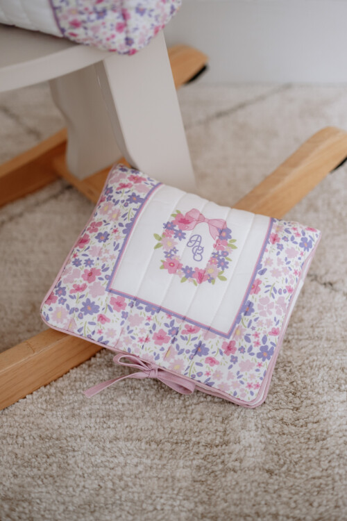 WET WIPES & DIAPER BAG - TINY FLOWERS/PINK