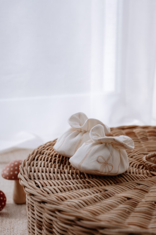 Booties - Ribbon / Beige
