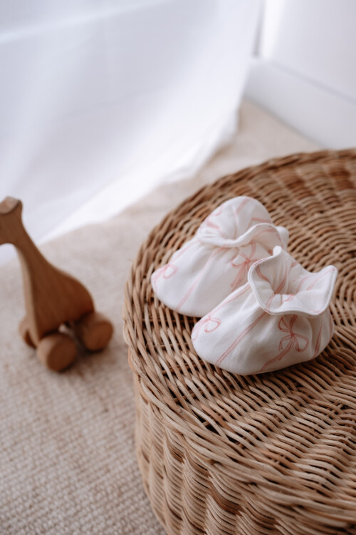 Booties - Ribbon / Pink