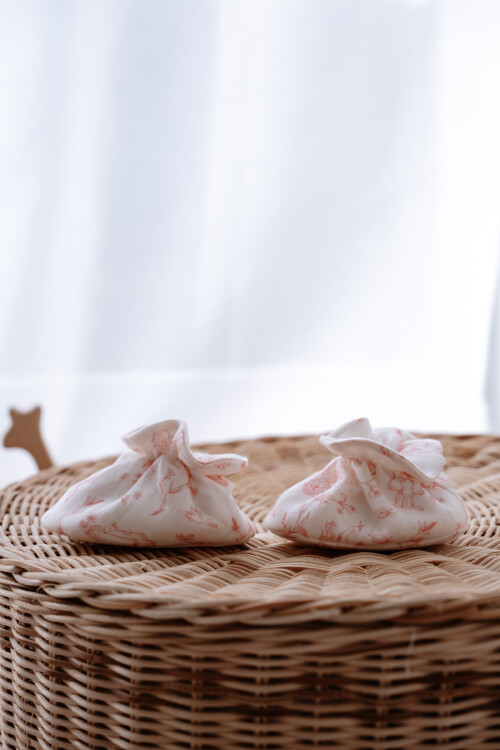 Booties - Toile De Jouy /Pink
