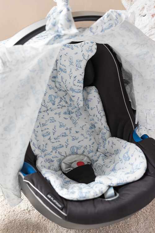 STROLLER CUSHION - TOILE DE JOUY/BLUE