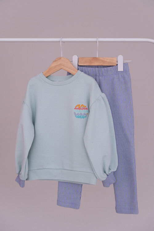 Rita Tracksuit Set - Mint/Lilac
