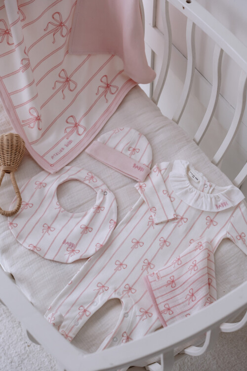Newborn Set (5 Piece) - Ribbon / Pink