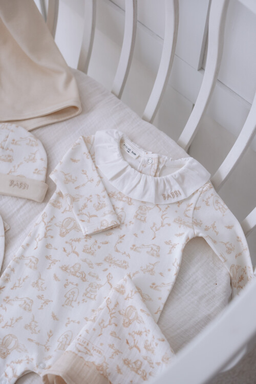 Newborn Set (5 Piece) - Toile De Jouy/Beige