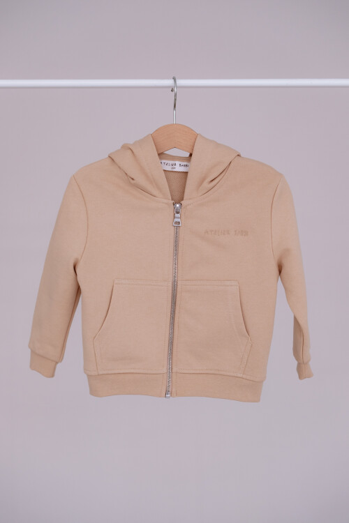 Zip Hoodie - Beige