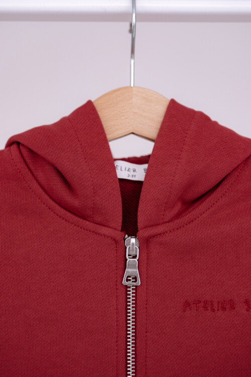 Zip Hoodie - Burgundy