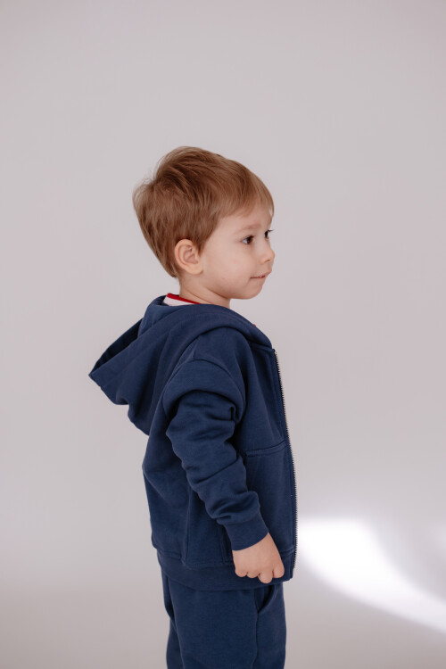 Zip Hoodie - Navy Blue