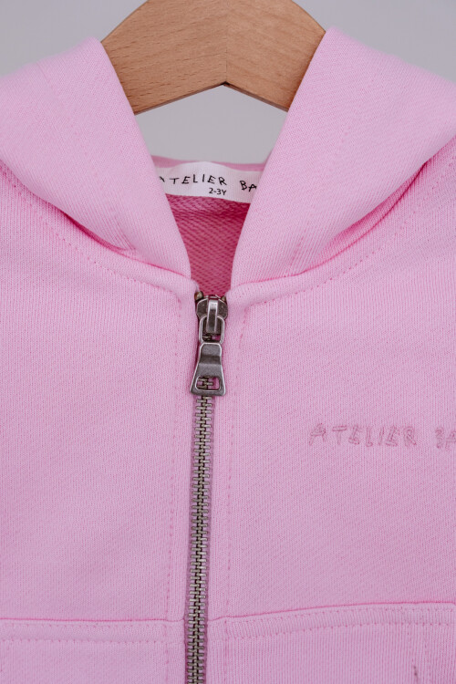 Zip Hoodie - Pink