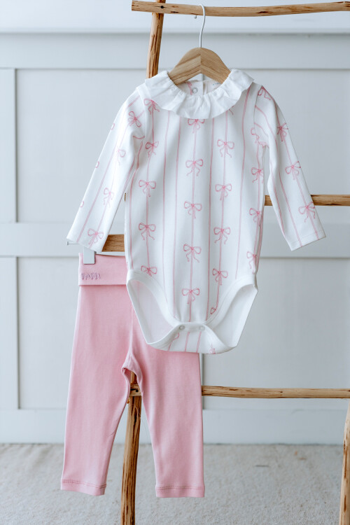 Body & Pants Set (2-Piece) - Ribbon / Pink