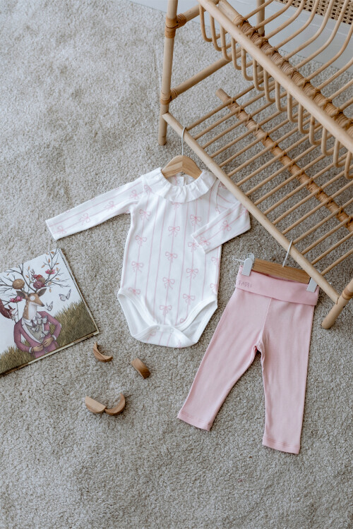 Body & Pants Set (2-Piece) - Ribbon / Pink